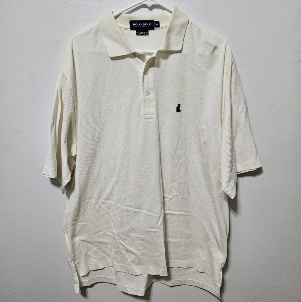 Polo Ralph Lauren Classic fit Men's Short Sleeve Polo Shirt Off White XL Pelican
